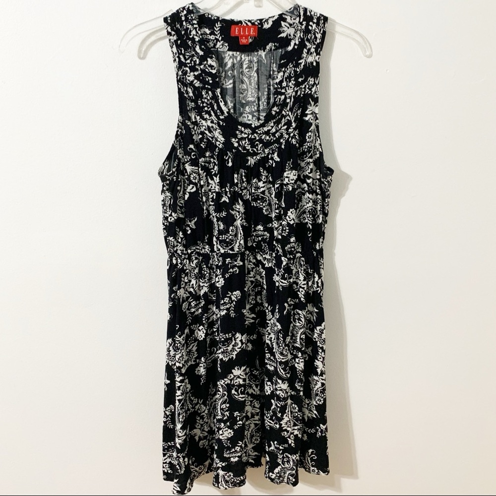 Elle Sleeveless Floral Dress with Rounded Neckline
